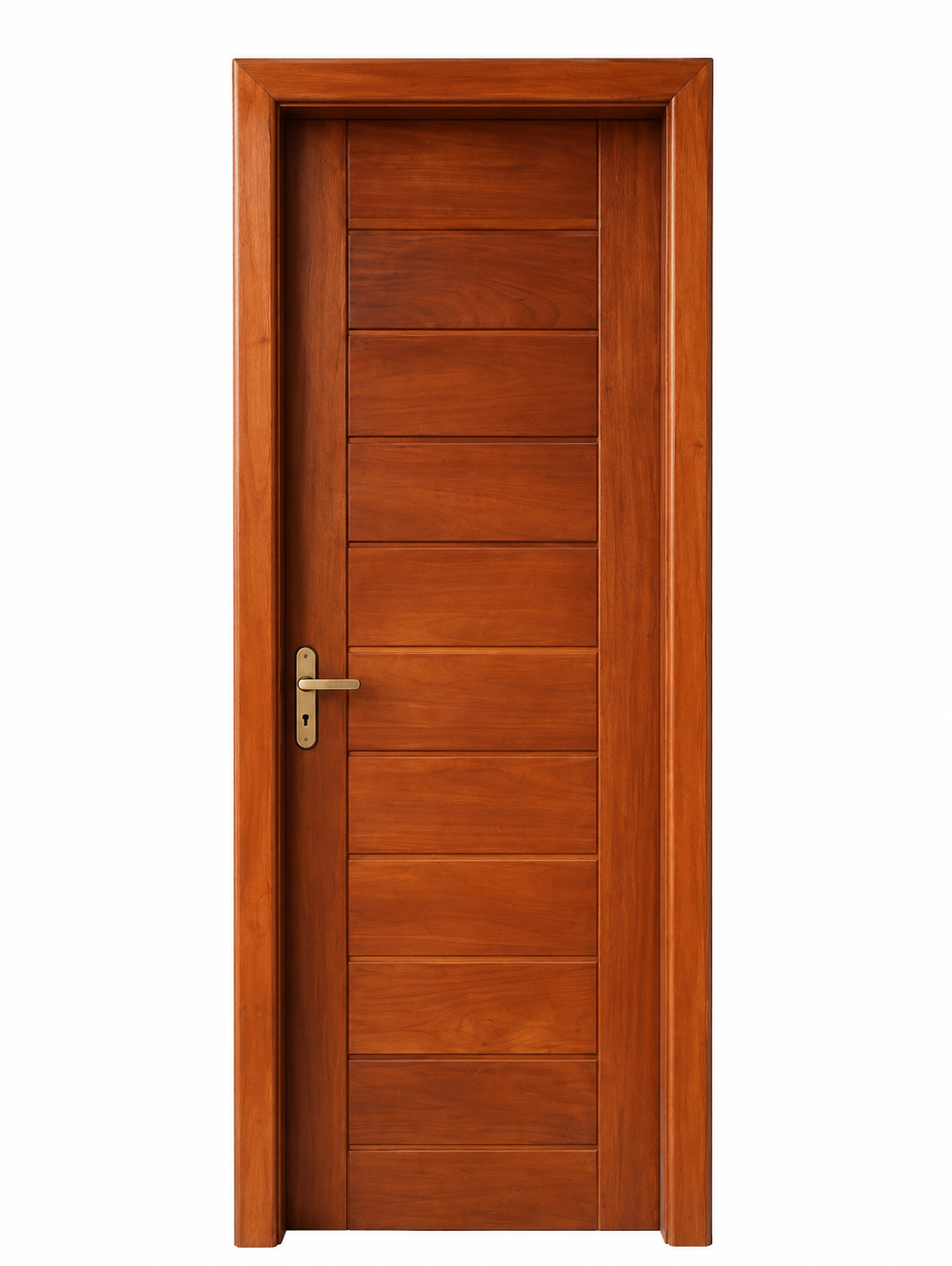 Portas em madeira angelim modelo lambri